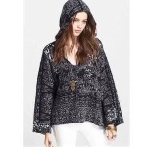 Free People hooded oversized slouchy sweater small
